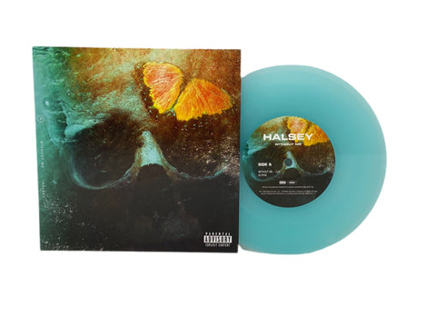 Halsey - Without Me (Limited Edition Blue Colored 7" Single) - Pale Blue Dot Records